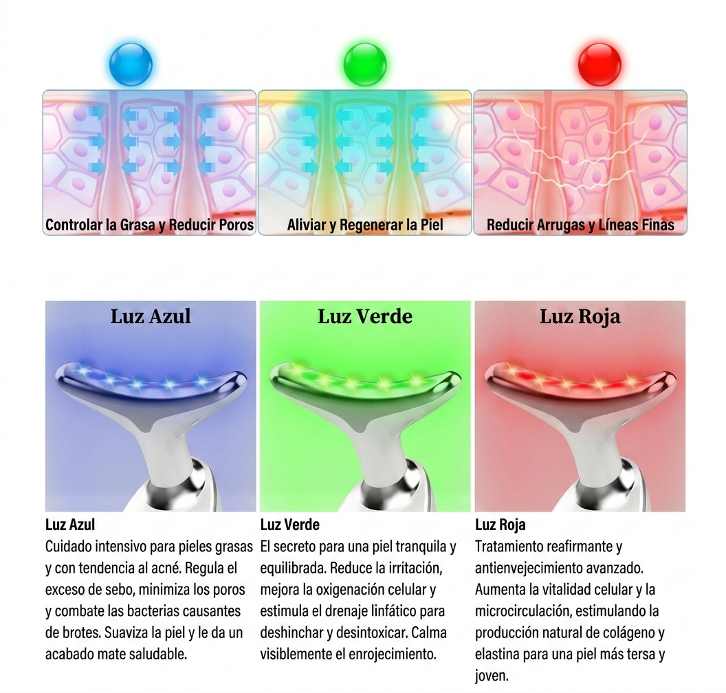 Masajeador Facial Led Pro