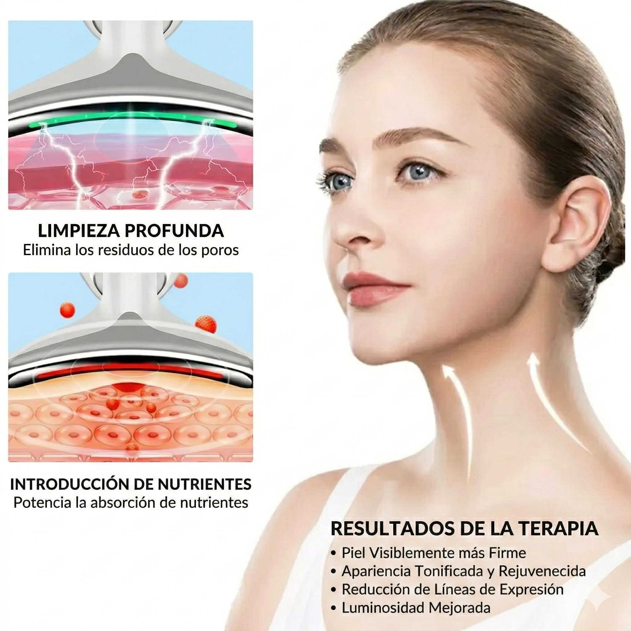 Masajeador Facial Led Pro