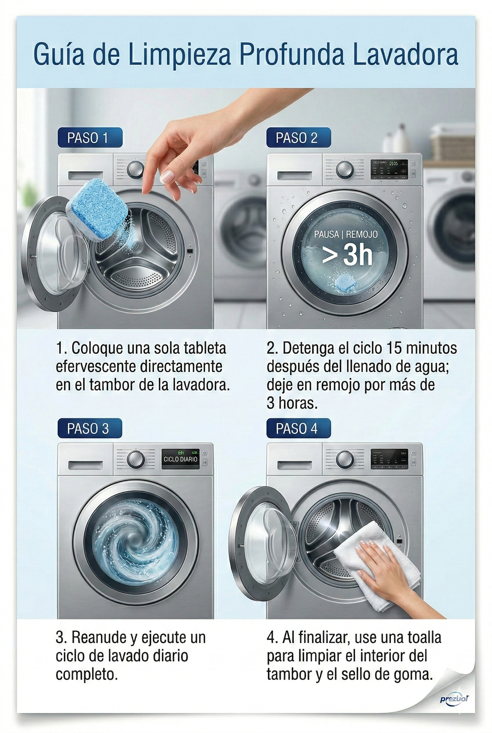 Pack 24 Pastillas de limpieza Lavadora